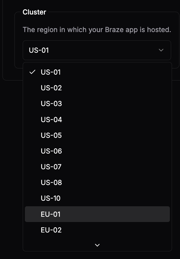 Braze Cluster Selection