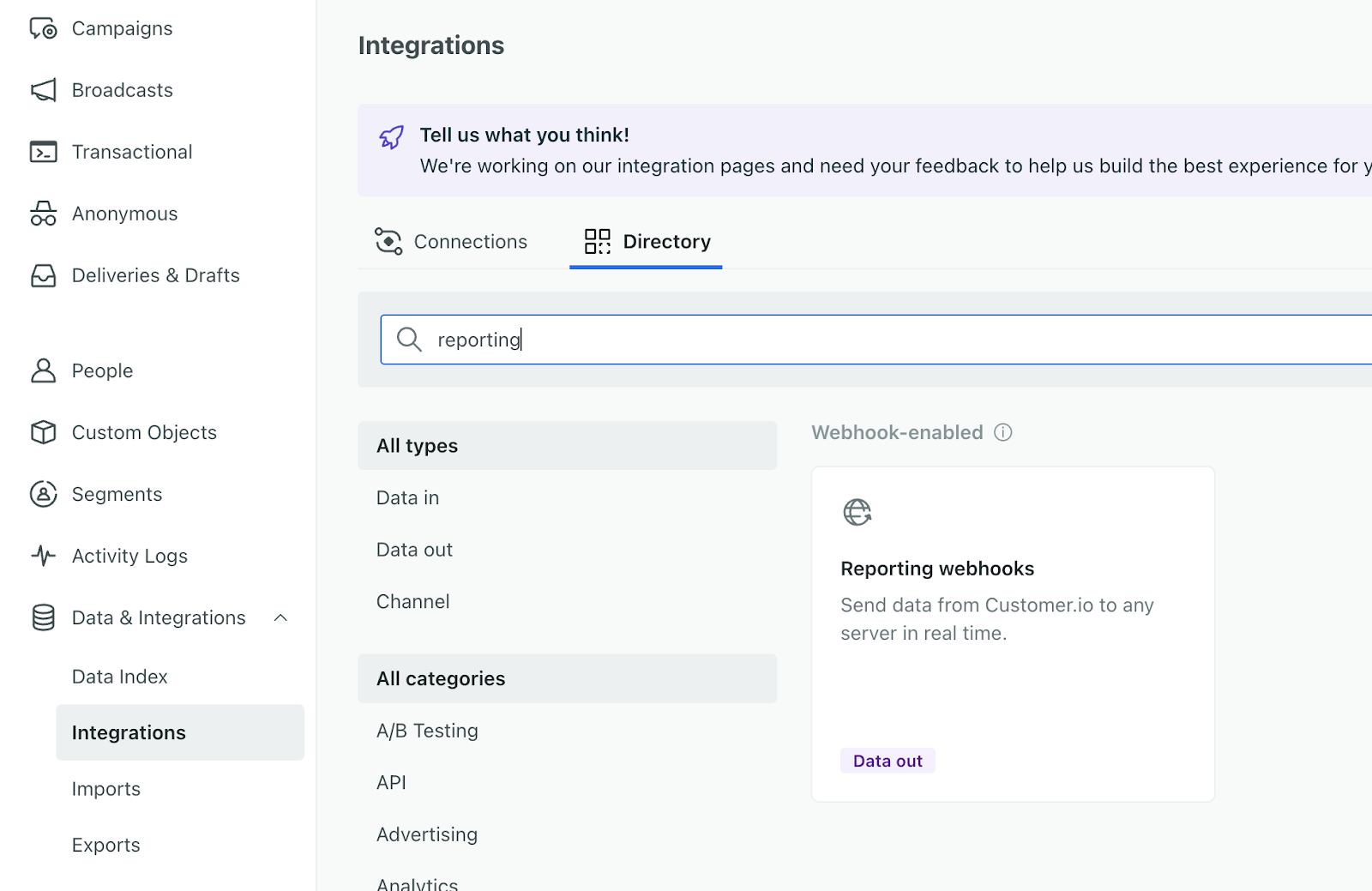 CIO Webhook Settings