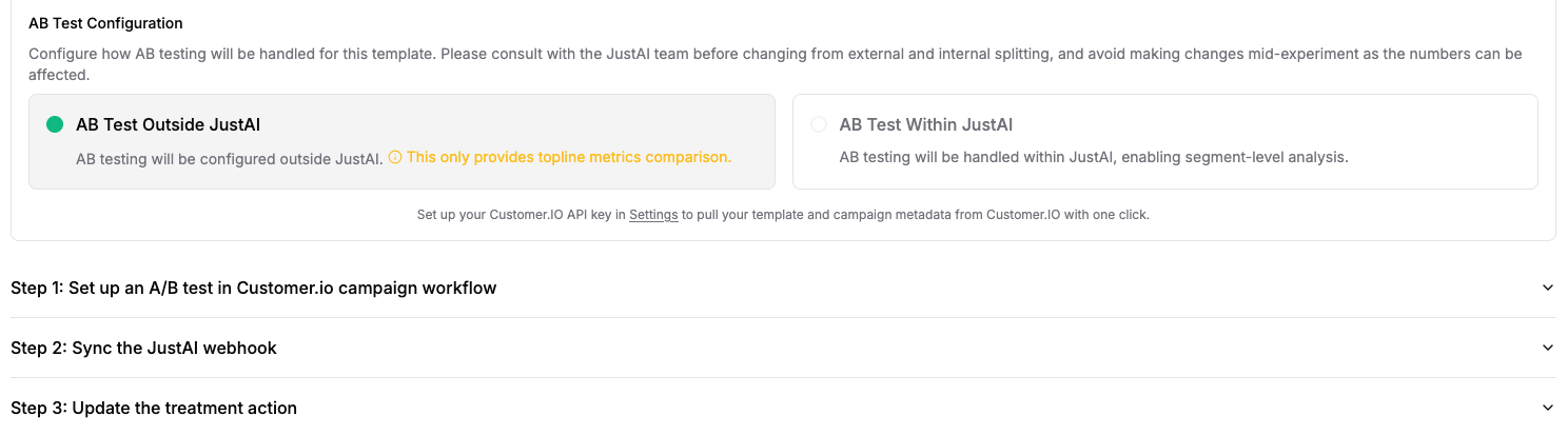 External Split Setting
