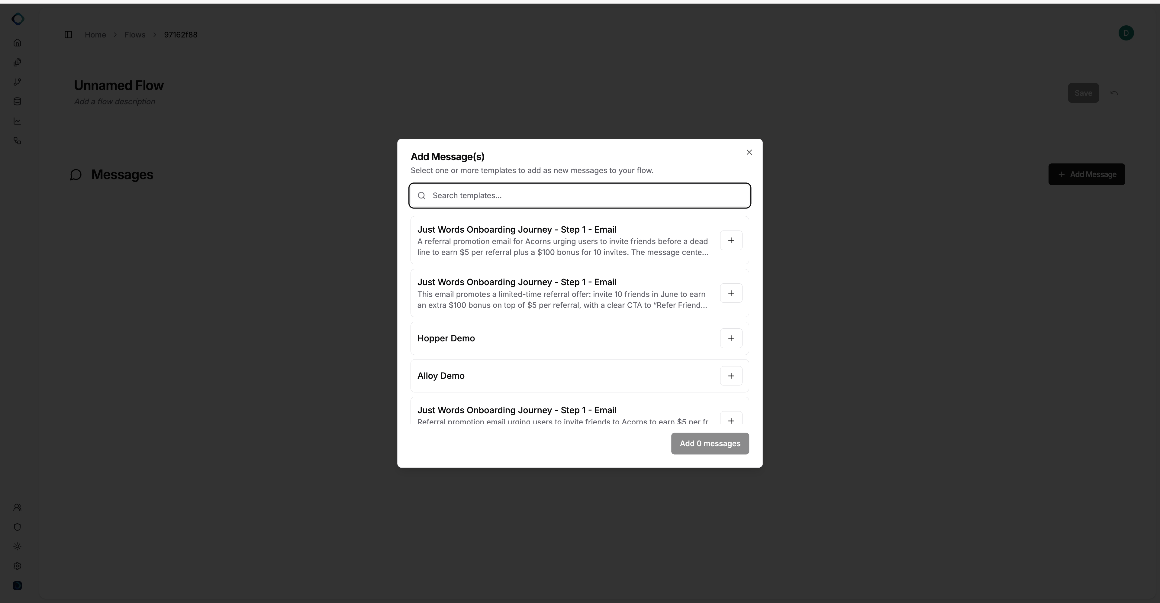 Add messages to the Flow