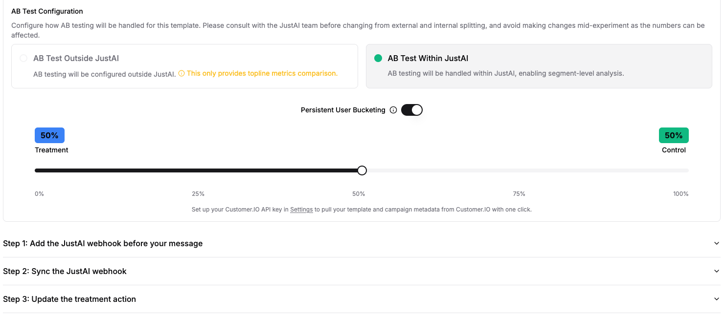Internal Split Setting